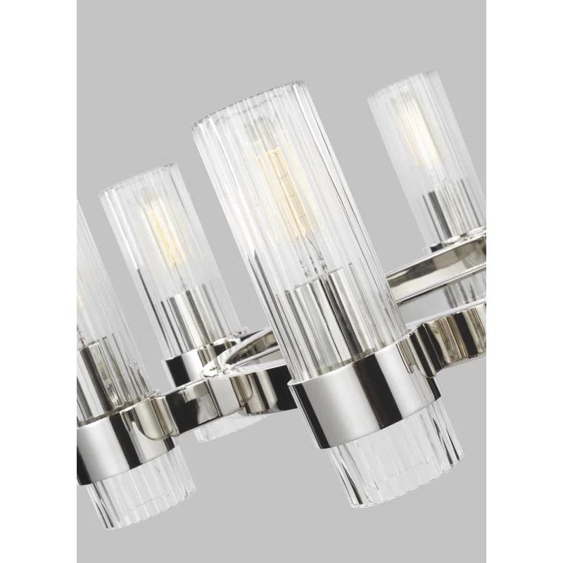 Everly Quinn 8 - Light Dimmable Wagon Wheel Chandelier