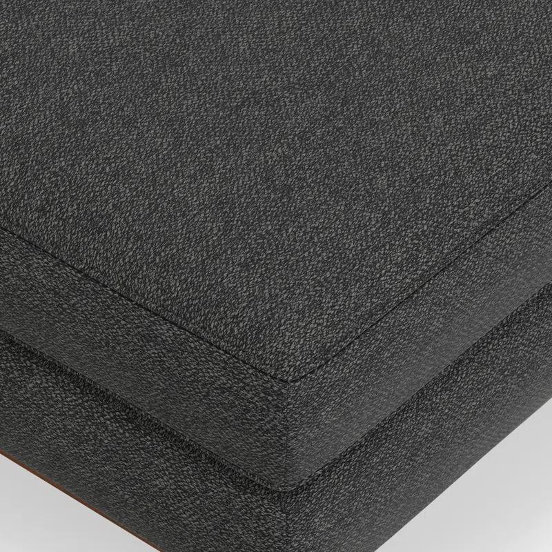 Simpli Home Morrison  Sofa and Ottoman Set in Woven-Blend Fabric