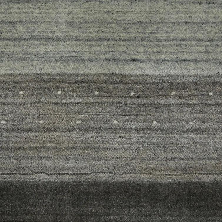 AMER Rugs Striped Hand-Woven Flatweave Cotton Gray Area Rug