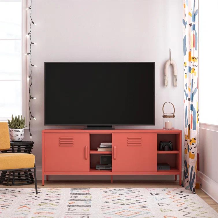 Novogratz Cache Metal Locker-Style TV Stand for TVs up to 65"