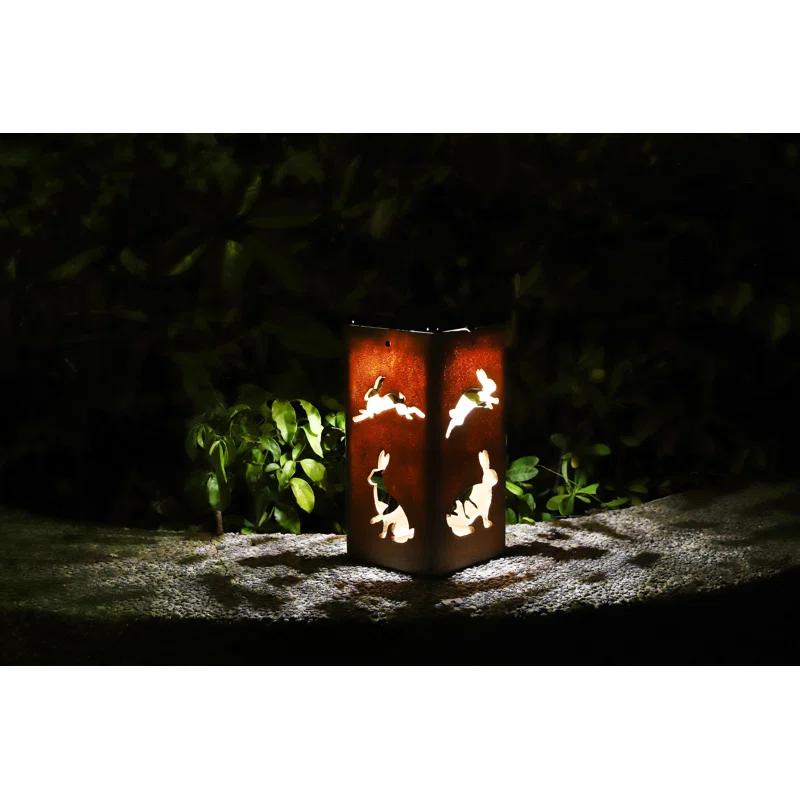 Techko Solar Themed Silhouette Indoor/Outdoor Garden Décor Lantern