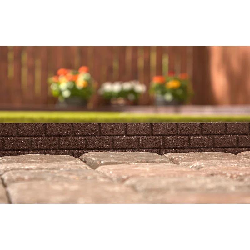Rubberific 4 ft. Brickface Rubber Landscape Lawn Edging (Set of 6)