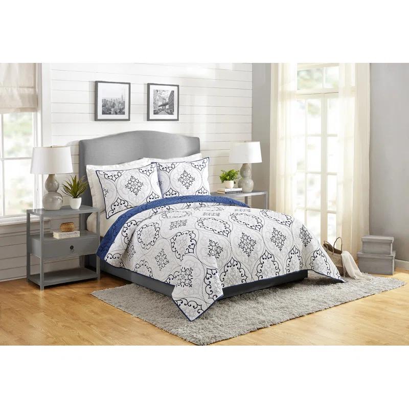 Modern Heirloom Chambers 3-Piece Embroidered Quilt Set