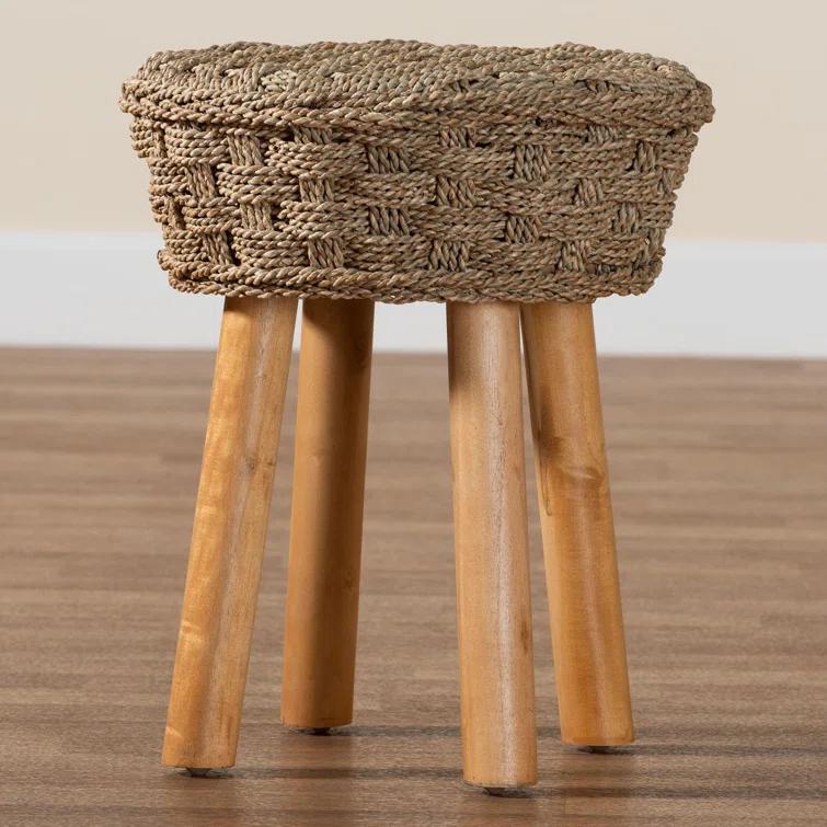 Highland Dunes Aaqil Seagrass Accent Stool