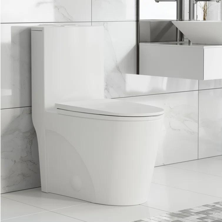 St. Tropez One Piece Elongated Toilet Dual Vortex Flush 1.6 GPF