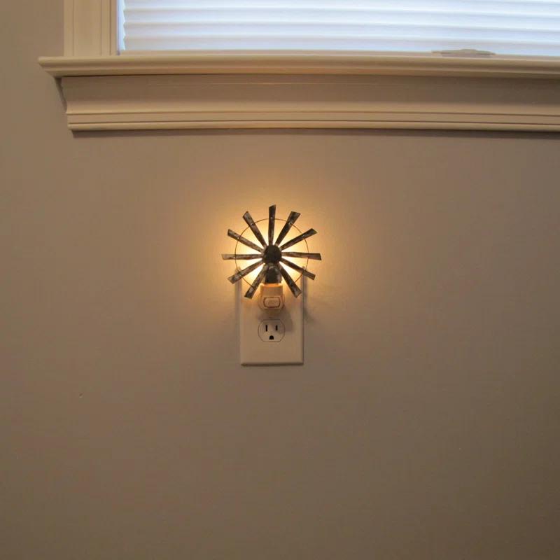 Treasure Gurus Windmill Plug-In Wall Lamp Safety Night Light