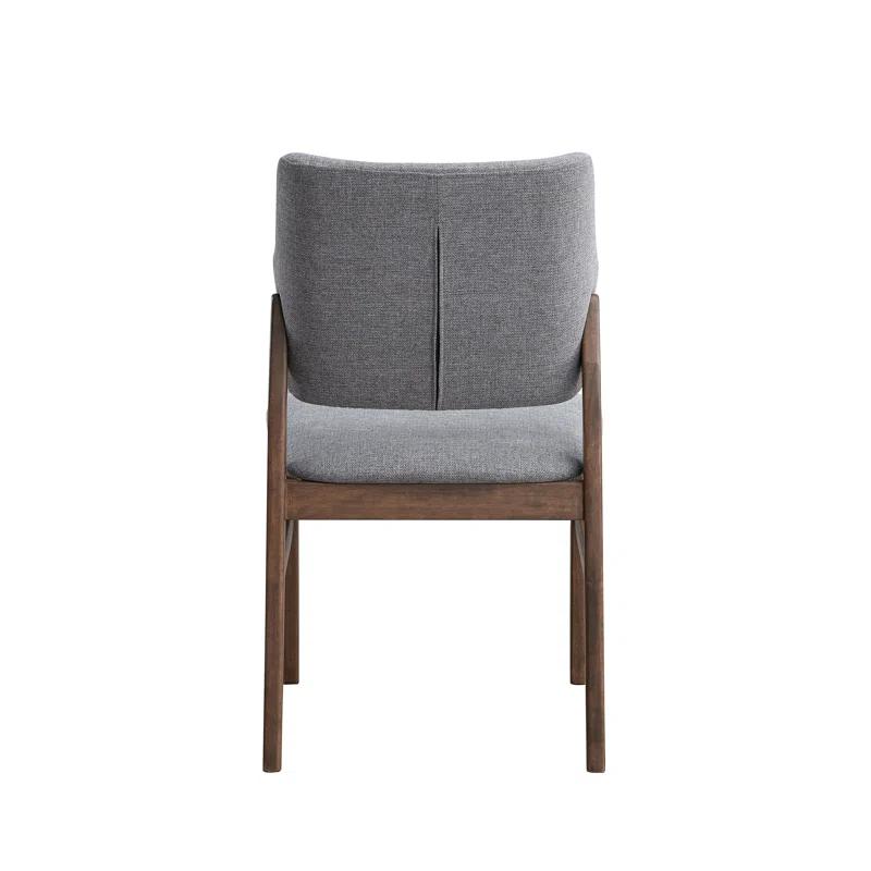 ACME Furniture Sarha Armless Side Chair In Light Gray And Walnut (Set Of 2)
