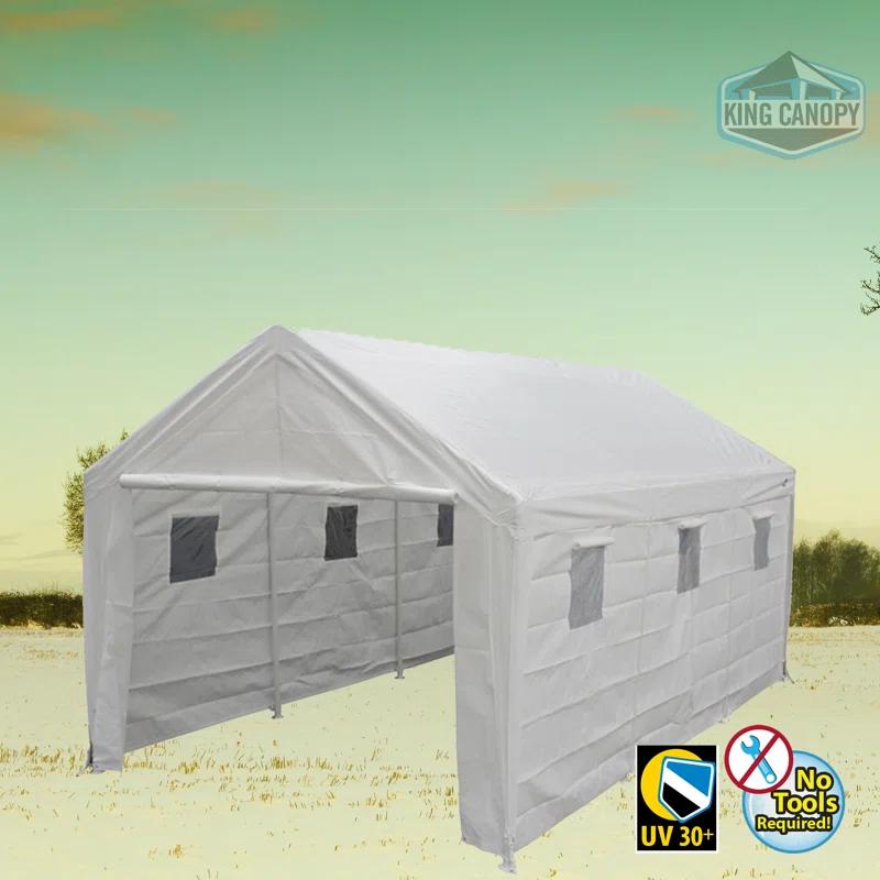 King Canopy Hercules 10ft 8in x 20ft Steel Frame Enclosed Canopy Garage