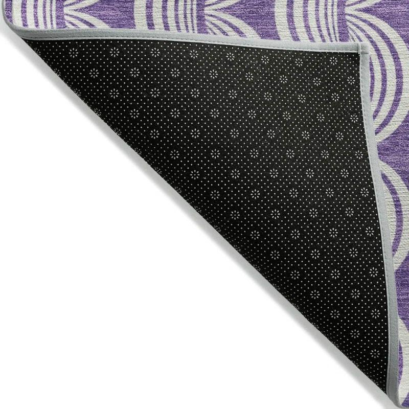 Machine Washable Indoor/Outdoor Chayden ACN1055 Purple Rug