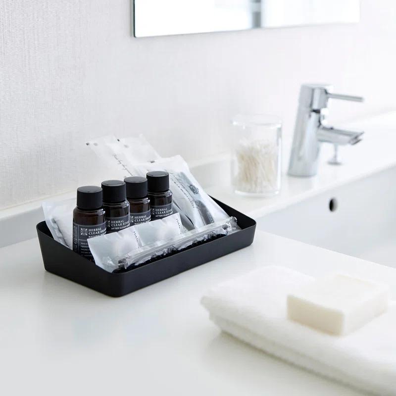Yamazaki Home Space Saving Vanity Tray, Sloped, Steel, Large