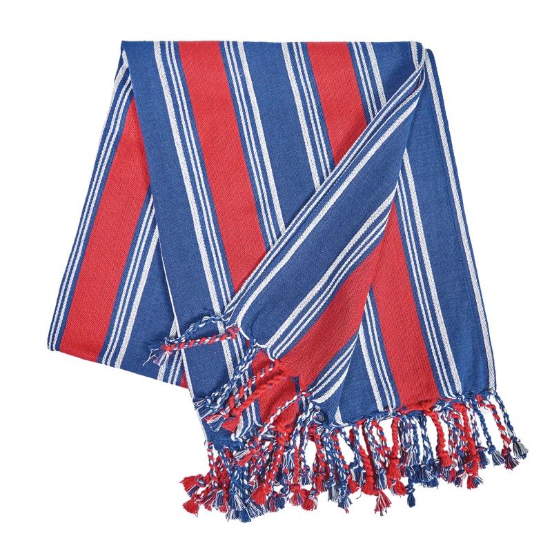 Gideon Stripe Americana Patriotic Woven Throw Blanket