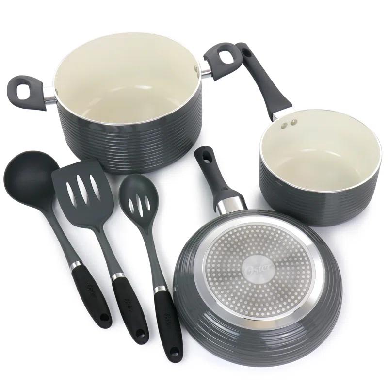 Oster 8 Piece Aluminum Non Stick Cookware Set