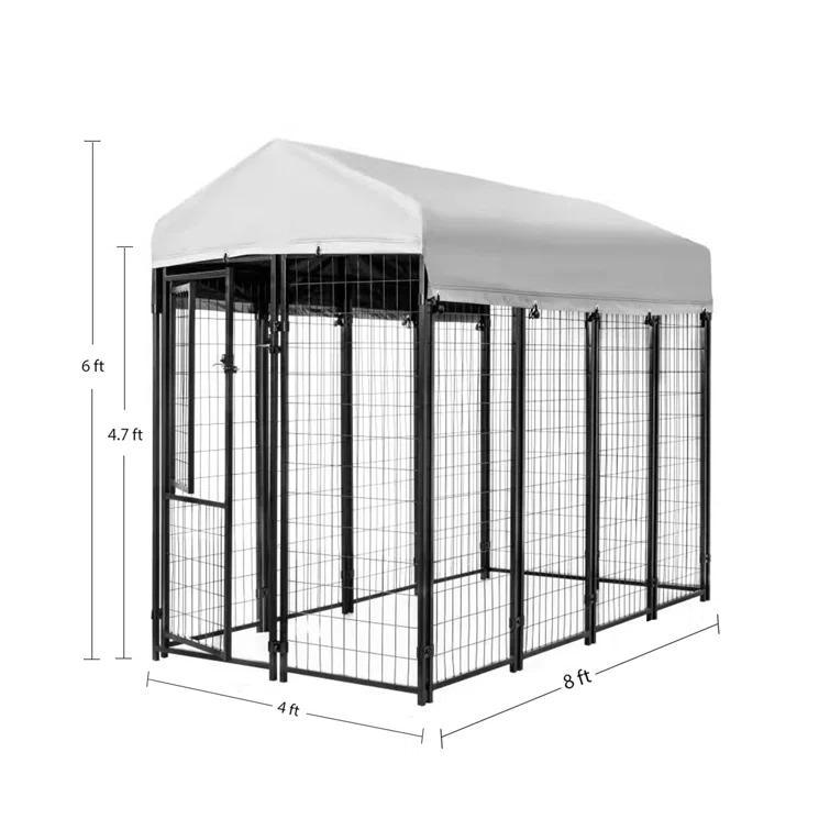 Kennels Direct Metal Kennel Kit with Cover
