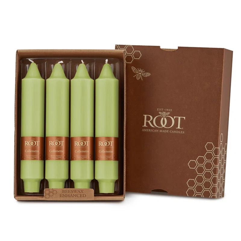 Smooth Collenette Unscented Taper Candle (Set of 4)