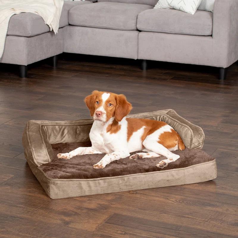 Plush & Velvet Comfy Couch Sofa-Style Pet Bed