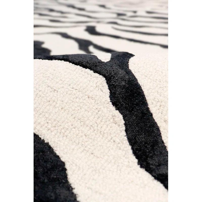 Pasargad Edgy Hand Tufted Viscose Animal Print Rug