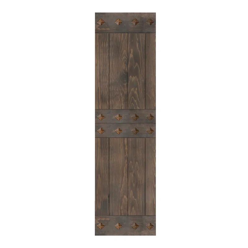 IsLife 84'' Solid Wood Paneled Matte without Installation Hardware Kit Barn Door
