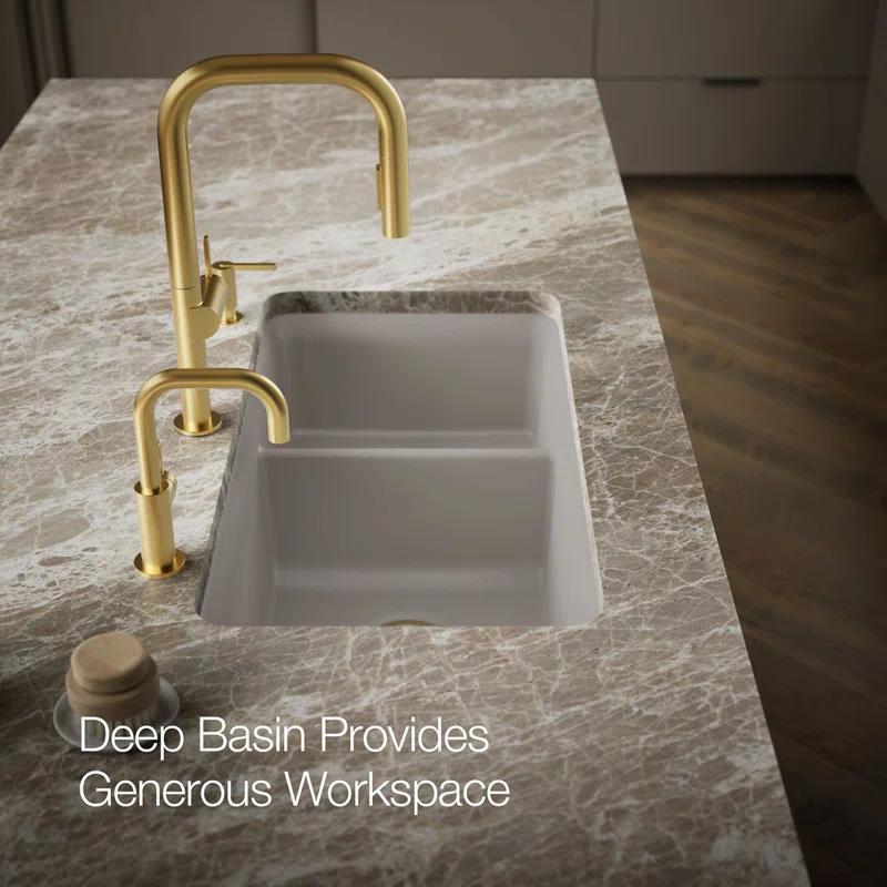 Cairn® 34" L x 18" W Double Basin Undermount with Accessories