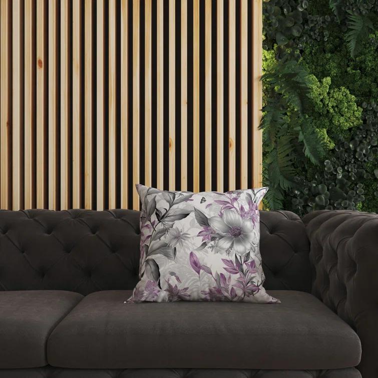 Amrita Sen Exquisite Floral Breeze Floral Indoor/Outdoor Reversible Throw Pillow