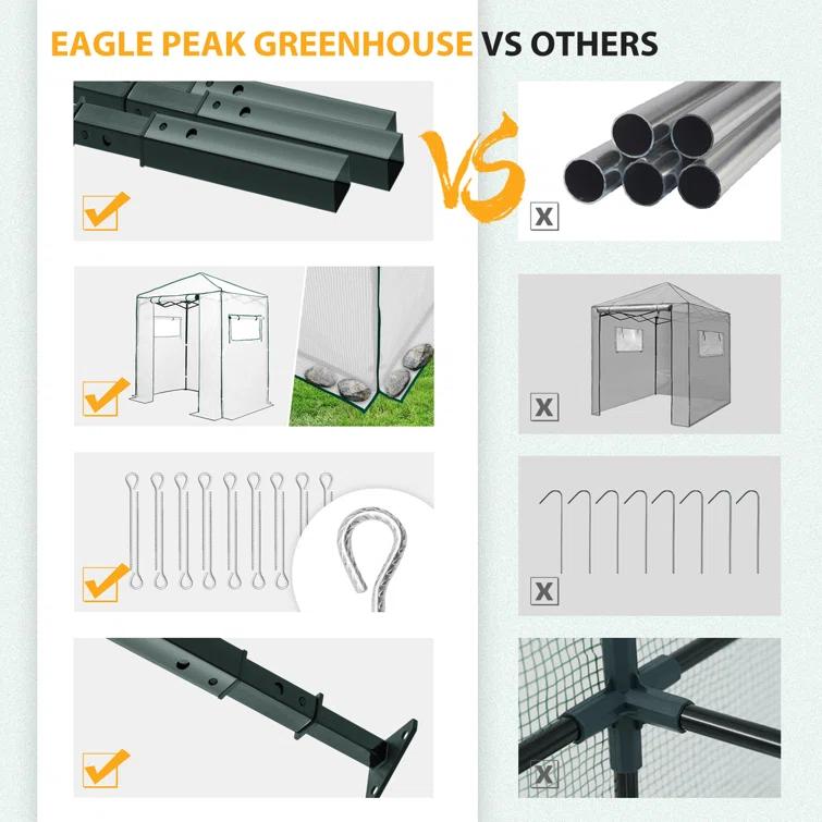 EAGLE PEAK Pop Up Greenhouses 6 ft x 4 ft Greenhouse