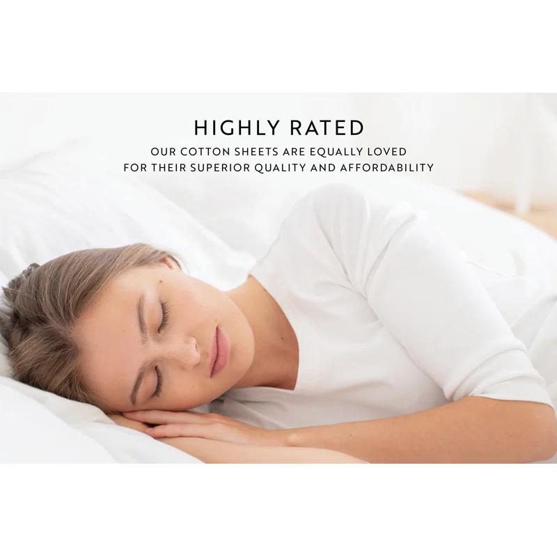 Sateen Long-Staple Cotton Deep Pocket Sheet Set