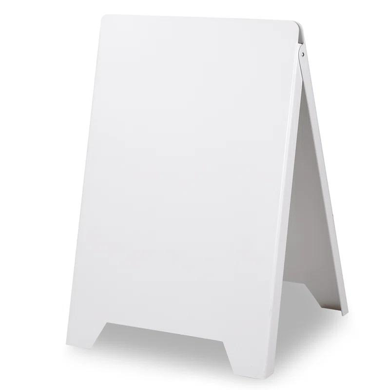 Yescom Double Side Sidewalk A-Frame Sign Sandwich Board PVC White Holds 19 11/16"X32 11/16"Graphic Plastic Panels