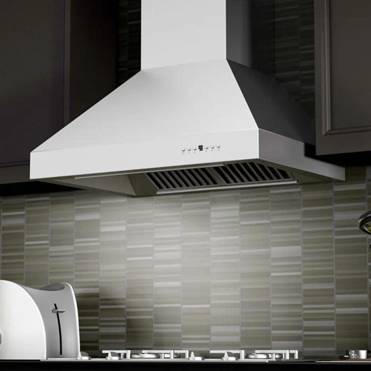 ZLINE ZLINE 42 in. Professional Ducted Wall Mount Range Hood in Stainless Steel W/ Crown Molding (667CRN-42) 667CRN-42