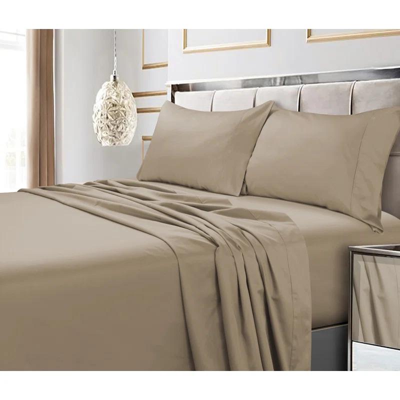 Tribeca Living 600 Thread Count 100% Cotton Extra Deep Pocket Sheet Set