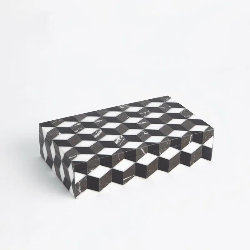 Global Views Escher Marble Box-Lg