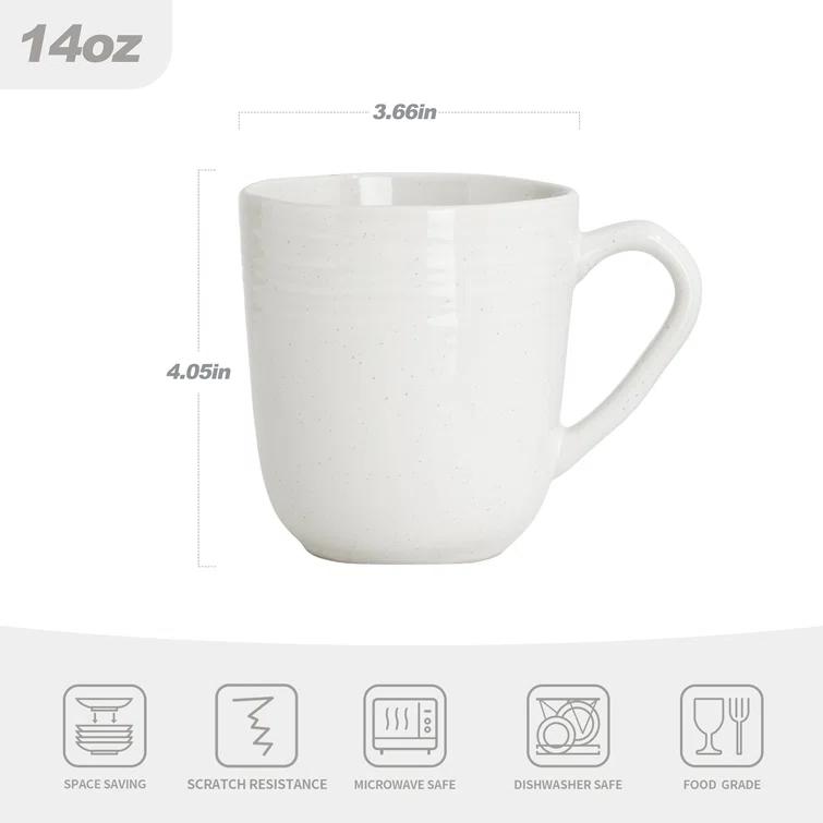 Evansburg 14oz Stoneware Coffee Mug- Service for 4 (Set of 4)