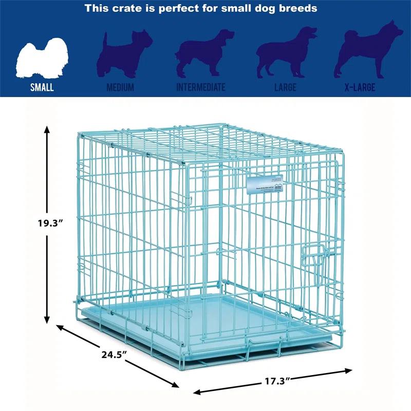 Midwest Homes For Pets MidWest Homes for Pets Folding Metal Dog Crate with Divider Panel & Leak Proof Tray