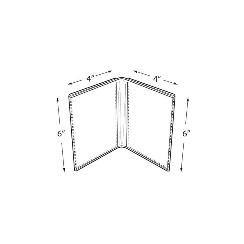 Azar Displays Clear Acrylic Double Photo Holder, Side by Side Dual Frame , Size 5"W x 7"H, 10-Pack (Set of 10)