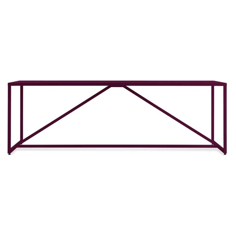 Blu Dot Strut Walnut Metal Base Dining Table