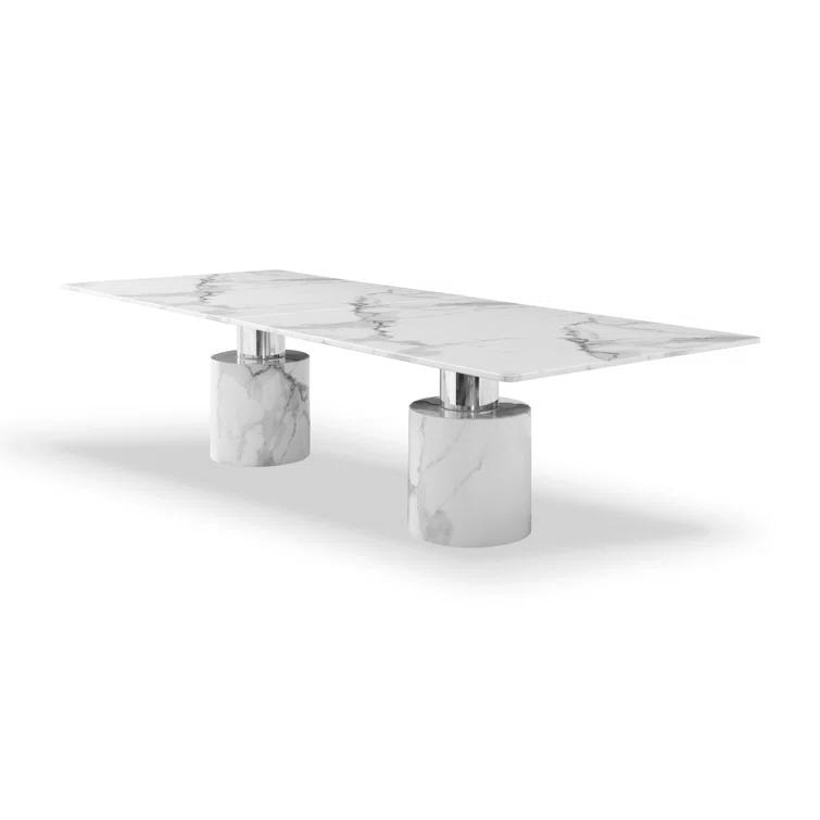 Orren Ellis Safeya Marble Dining Table