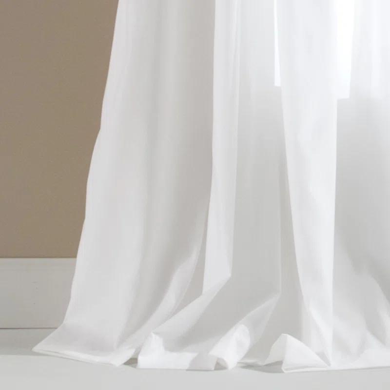 Lush Decor Avery Polyester Semi Sheer Curtain Pair (Set of 2)
