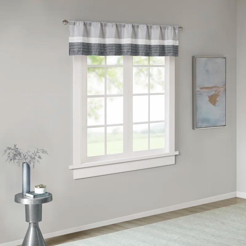 Madison Park Amherst Polyoni Pintuck Single Window Valance