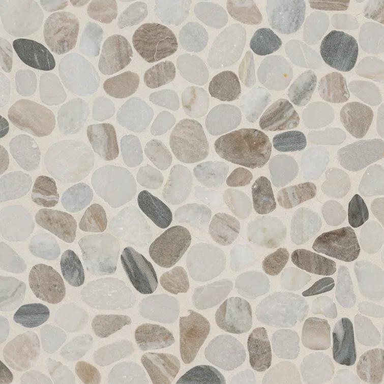 Ackland 12" x 12" Natural Stone Pebbles/Rocks Mosaic Floor & Wall Tile