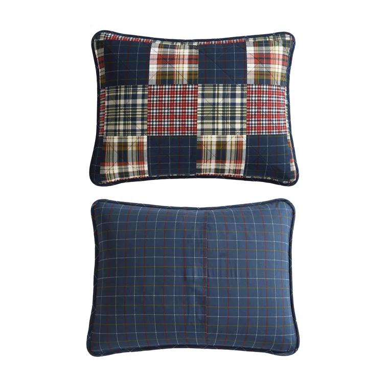 Eddie Bauer Eddie Bauer Madrona Blue Cotton Reversible Quilt Set