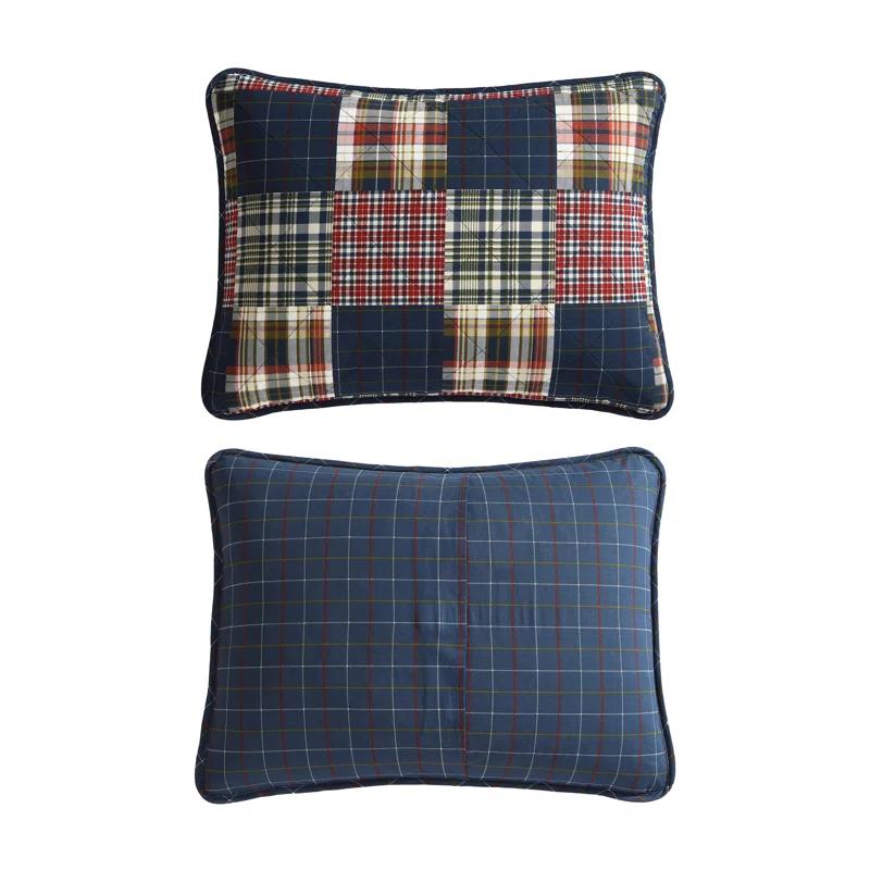 Eddie Bauer Eddie Bauer Madrona Blue Cotton Reversible Quilt Set