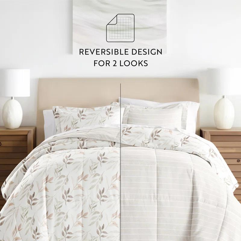 Becky Cameron All Season Down-Alternative Comforter Set in Foliage Stripe