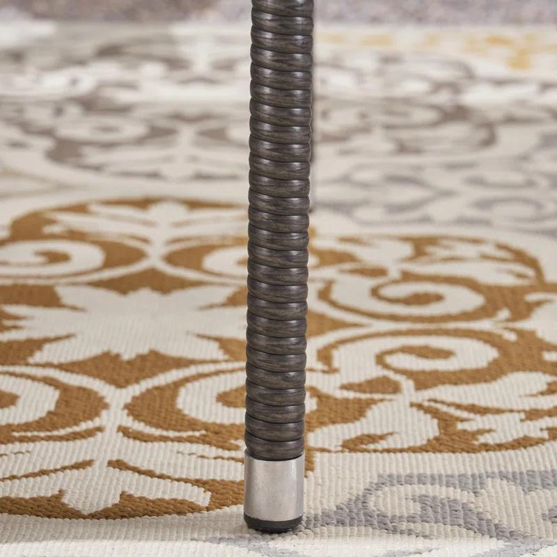 Williston Forge Rhinehart 6 - Person Acacia Wicker Patio Dining Set with Rectangular Table , Cushions Included