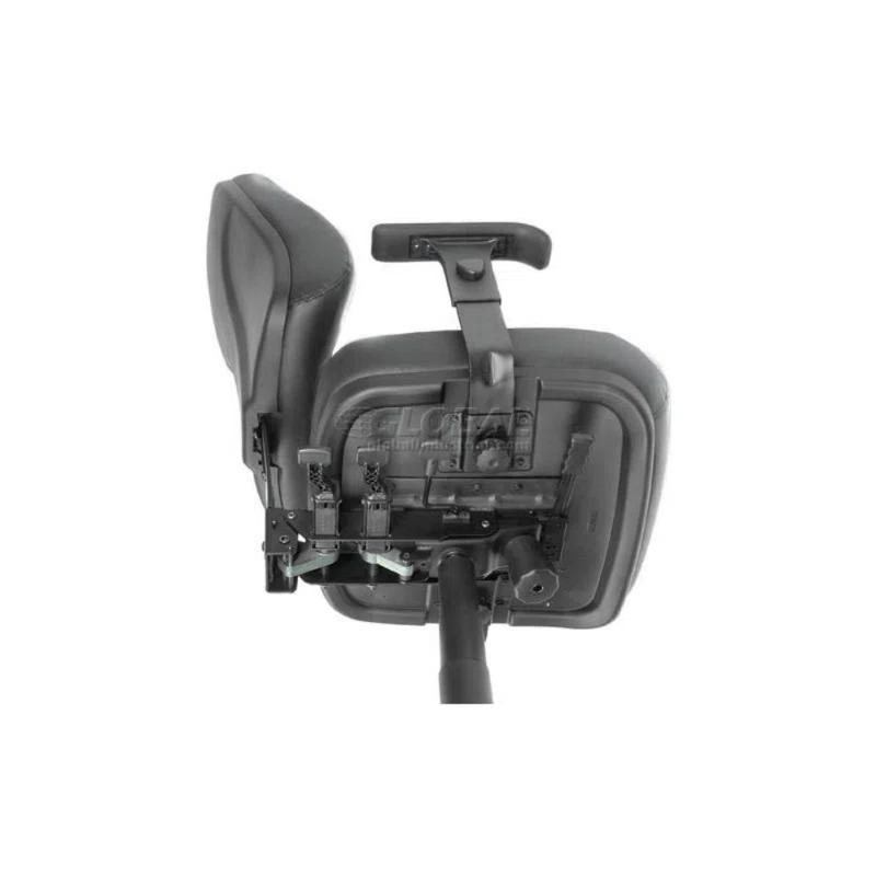 Interion Office Chair With High Back & Adjustable Arms, Leather, Black