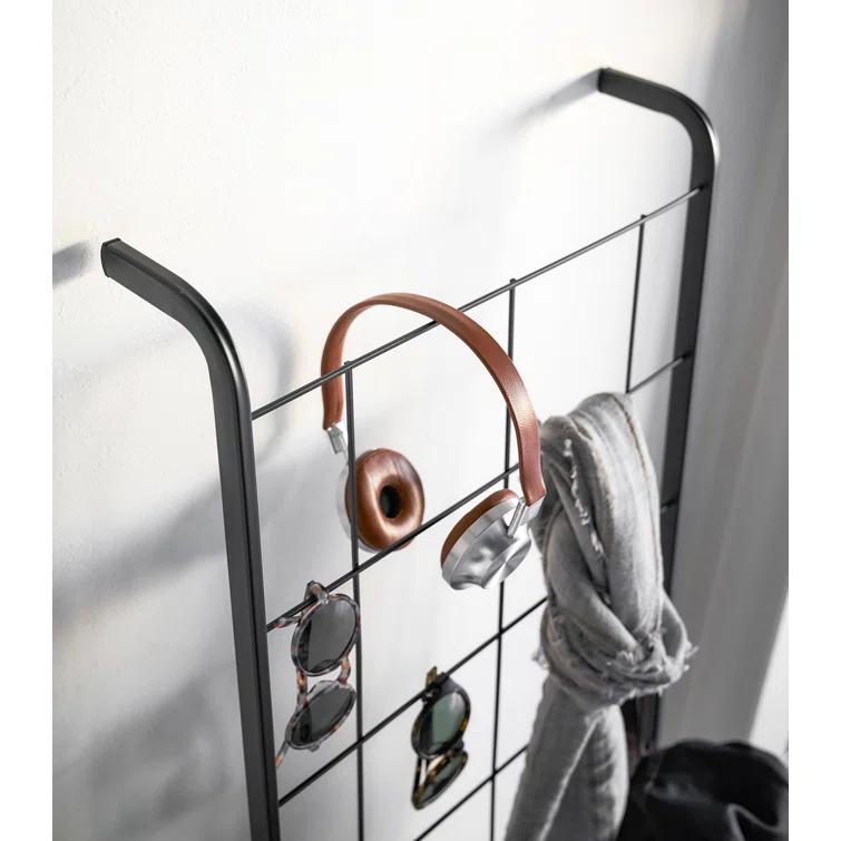 Tower Yamazaki Home Grid-Panel Leaning Ladder, Modern Storage Rack For Bedroom Or Bathroom, Steel
