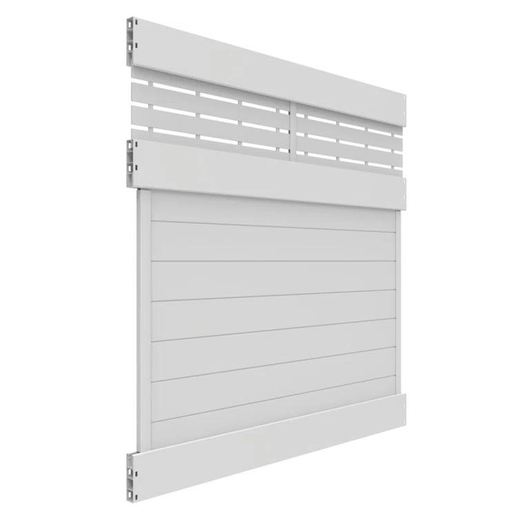 Barrette Outdoor Living Horizontal Fence Boardwalk White Vinyl Panel Kit