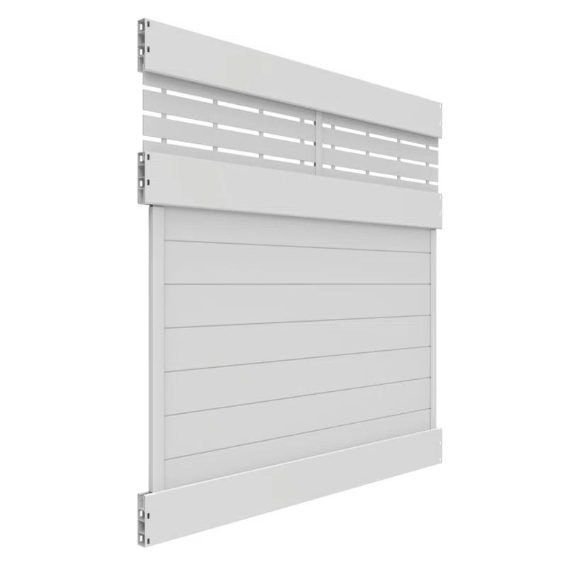 Barrette Outdoor Living Horizontal Fence Boardwalk White Vinyl Panel Kit