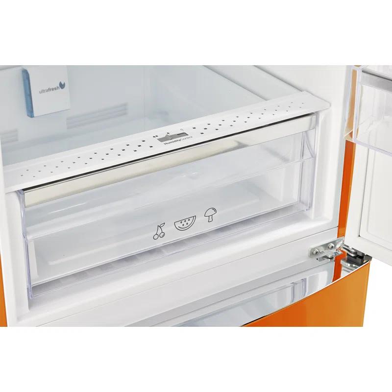 Unique Appliances Classic Retro 24 In 12 Cu.ft Bottom Mount Fridge Auto Defrost, Energy Star Certified, Counter Depth UGP-340L O AC