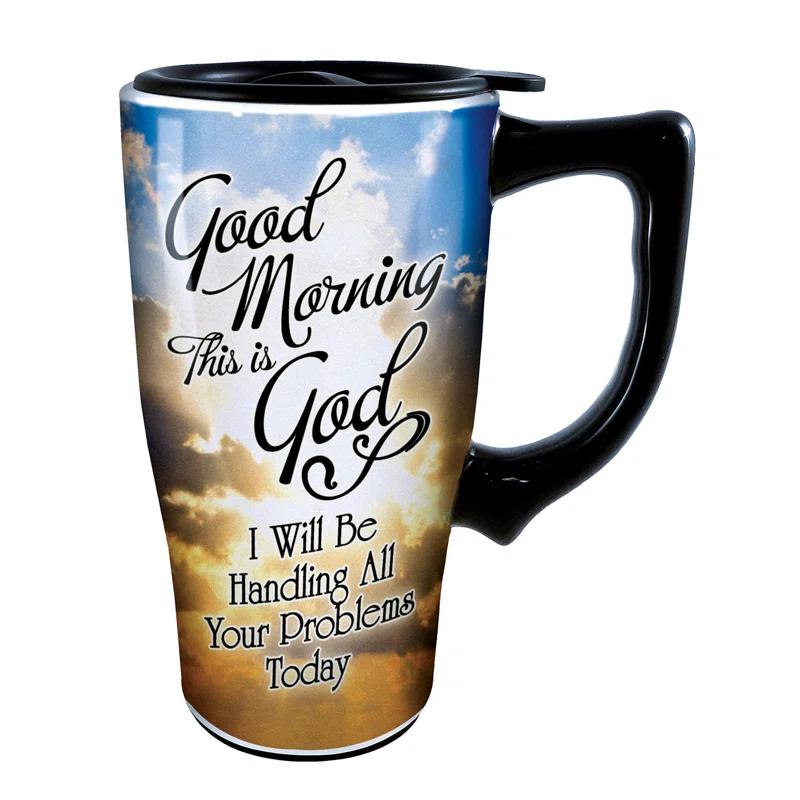 Winston Brands Morning 16oz. Ceramic Travel Mug