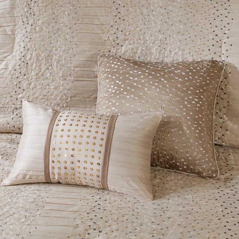 Madison Park Camelia 8 Piece Embroidered Comforter Set