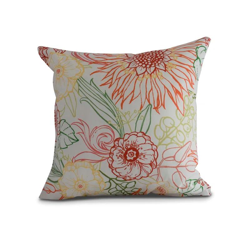 e by design Floral Reversible Throw Pillow