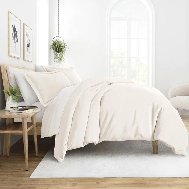 IEnjoy Home Super Soft Double Brushed Duvet Cover Set